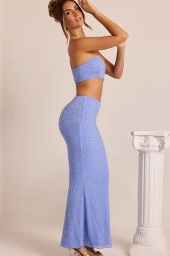 Oh Polly Women'S Clothing Sale - $65 And Under | Women'S Clothing Sale - $40 And Under^Embellished Strapless Corset Top in Powder Blue PowderBlue