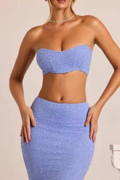 Oh Polly Women'S Clothing Sale - $65 And Under | Women'S Clothing Sale - $40 And Under^Embellished Strapless Corset Top in Powder Blue PowderBlue