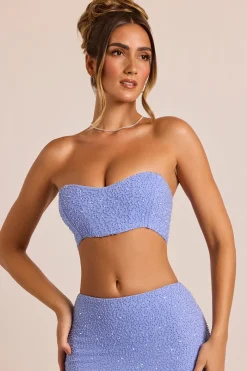 Oh Polly Women'S Clothing Sale - $65 And Under | Women'S Clothing Sale - $40 And Under^Embellished Strapless Corset Top in Powder Blue PowderBlue