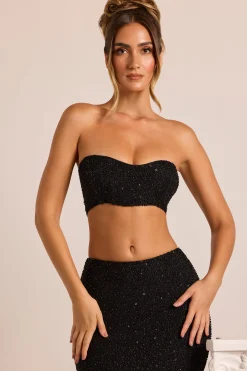 Oh Polly Women'S Clothing Sale - $65 And Under | Women'S Clothing Sale - $40 And Under^Embellished Strapless Corset Top in Black