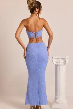 Oh Polly Women'S Clothing Sale - $65 And Under | Women'S Clothing Sale - $40 And Under^Embellished Strapless Corset Top in Powder Blue PowderBlue
