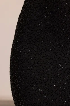 Oh Polly Party Dresses | Holiday Party Dresses & Outfits^Embellished Strapless Cowl Neck Maxi Dress in Black