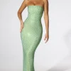 Oh Polly Party Dresses | Homecoming Dresses^Embellished Strapless Evening Gown in Sage Green SageGreen