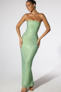 Oh Polly Party Dresses | Homecoming Dresses^Embellished Strapless Evening Gown in Sage Green SageGreen