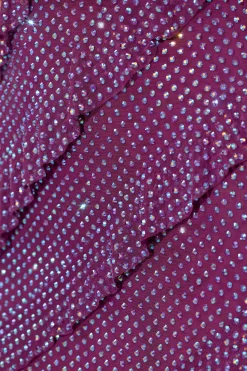 Oh Polly Wedding Guest | Party Dresses^Embellished Strapless Ruffle Maxi Dress in Plum