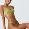 Oh Polly Bikini Sets | Bikini Tops^Embellished Underwired Balconette Bikini Top in Pear Green PearGreen