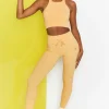 Oh Polly Women'S Clothing Sale - $65 And Under | Women'S Clothing Sale - $40 And Under^Energise Petite Ribbed Tie Front Full Length Leggings in Yellow
