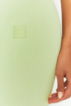 Oh Polly Women'S Clothing Sale - $65 And Under | Women'S Clothing Sale - $40 And Under^Energise Ribbed Tie Front Full Length Leggings in Lime