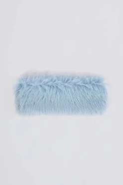 Oh Polly Gym Accessories^Faux-Fur Headband in Ice Blue IceBlue