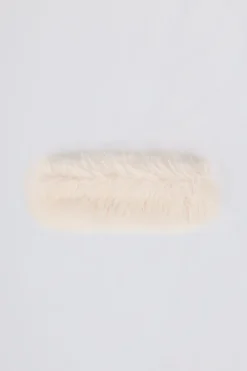 Oh Polly Gym Accessories^Faux-Fur Headband in Ice White IceWhite