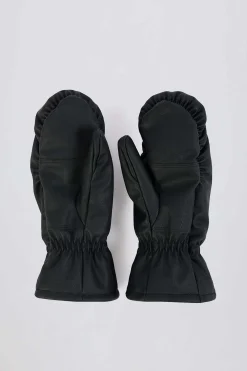 Oh Polly Gym Accessories^Faux-Leather Gloves in Black