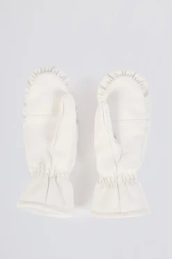 Oh Polly Gym Accessories^Faux-Leather Gloves in Ice White IceWhite