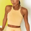 Oh Polly Women'S Clothing Sale - $65 And Under | Women'S Clothing Sale - $40 And Under^Feel Your Power Ribbed Racer Crop Top in Yellow