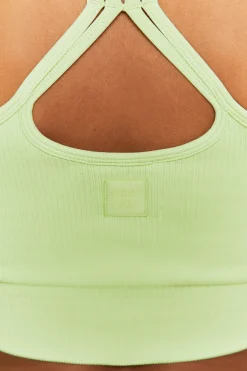 Oh Polly Women'S Clothing Sale - $65 And Under | Women'S Clothing Sale - $40 And Under^Feel Your Power Ribbed Racer Crop Top in Lime