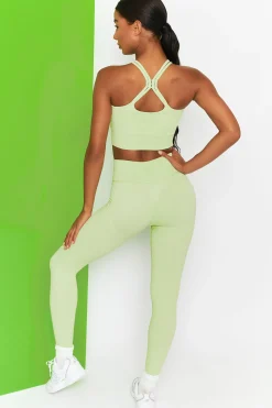 Oh Polly Women'S Clothing Sale - $65 And Under | Women'S Clothing Sale - $40 And Under^Feel Your Power Ribbed Racer Crop Top in Lime