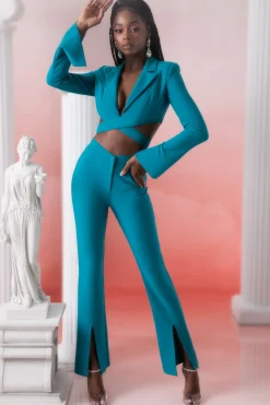 Oh Polly Women'S Clothing Sale - $65 And Under | Women'S Clothing Sale - $40 And Under^Flare Trousers in Teal
