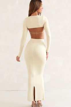 Oh Polly Women'S Clothing Sale - $65 And Under | Women'S Clothing Sale - $40 And Under^Flared Hem Maxi Skirt in Ivory