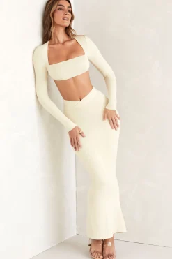 Oh Polly Women'S Clothing Sale - $65 And Under | Women'S Clothing Sale - $40 And Under^Flared Hem Maxi Skirt in Ivory
