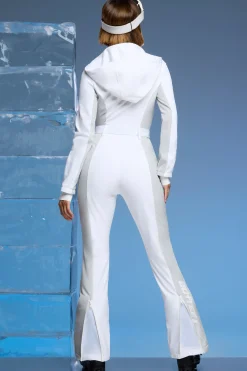 Oh Polly Coats^Fleece Lined Ski Suit in White