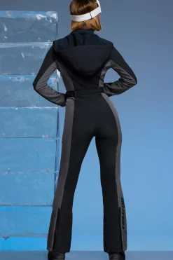 Oh Polly Coats^Fleece Lined Ski Suit in Black