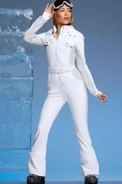 Oh Polly Coats^Fleece Lined Ski Suit in White
