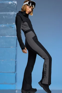 Oh Polly Coats^Fleece Lined Ski Suit in Black