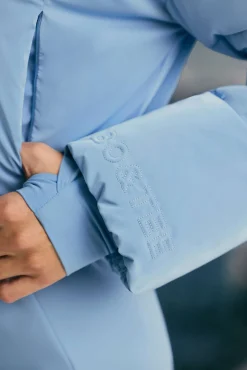 Oh Polly Coats^Fleece-Lined Hooded Ski Suit in Ice Blue IceBlue