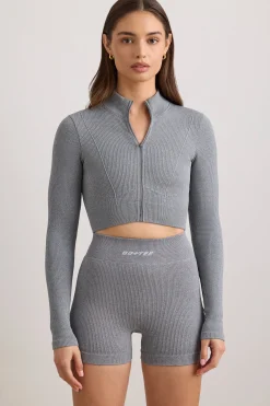 Oh Polly Women'S Clothing Sale - $65 And Under | Women'S Clothing Sale - $40 And Under^FlexiRib Cropped Jacket in Grey Melange GreyMelange