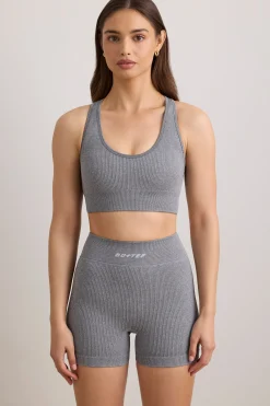 Oh Polly Women'S Clothing Sale - $65 And Under | Women'S Clothing Sale - $40 And Under^FlexiRib Mini Shorts in Grey Melange GreyMelange