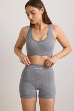 Oh Polly Women'S Clothing Sale - $65 And Under | Women'S Clothing Sale - $40 And Under^FlexiRib Mini Shorts in Grey Melange GreyMelange