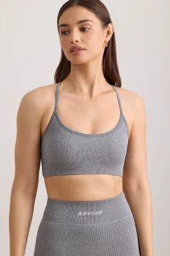Oh Polly Women'S Clothing Sale - $65 And Under | Women'S Clothing Sale - $40 And Under^FlexiRib Scoop Neck Sports Bra in Grey Melange GreyMelange