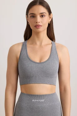 Oh Polly Women'S Clothing Sale - $65 And Under | Women'S Clothing Sale - $40 And Under^FlexiRib Wide Strap Sports Bra in Grey Melange GreyMelange