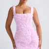 Oh Polly Wedding Guest | Party Dresses^Floral-Appliqué Corset Mini Dress in Lilac