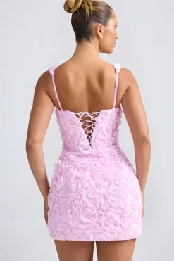 Oh Polly Wedding Guest | Party Dresses^Floral-Appliqué Corset Mini Dress in Lilac