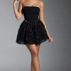 Oh Polly Women'S Clothing Sale - $65 And Under | Wedding Guest^Floral-Appliqué Mini Skirt in Black