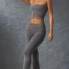 Oh Polly Matching Sets^Foldover Flared Trousers in Washed Charcoal WashedCharcoal
