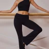 Oh Polly Matching Sets^Fold-Over Flared Trousers in Black