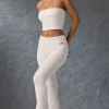 Oh Polly Matching Sets^Foldover Flared Trousers in Washed Cream WashedCream