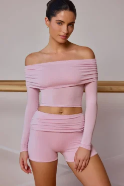 Oh Polly Matching Sets | Shorts^Fold-Over Mini Shorts in Soft Pink SoftPink