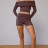Oh Polly Matching Sets | Shorts^Fold-Over Mini Shorts in Taupe Brown TaupeBrown