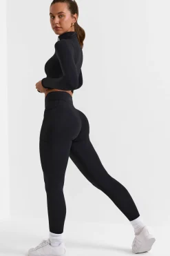 Oh Polly Matching Sets^Full Length Leggings with Pockets in Black