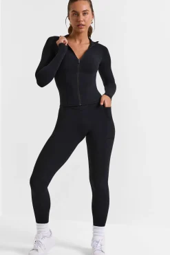 Oh Polly Matching Sets^Full Length Leggings with Pockets in Black