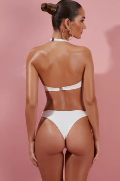 Oh Polly Women'S Clothing Sale - $65 And Under | Women'S Clothing Sale - $40 And Under^Give Me Fever Ruched Twist Bikini Top in Ivory