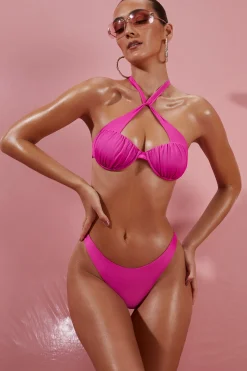 Oh Polly Women'S Clothing Sale - $65 And Under | Women'S Clothing Sale - $40 And Under^Give Me Fever V Shaped Bikini Bottoms in Dark Pink