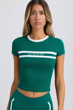 Oh Polly Matching Sets^Graphic T-Shirt in Varsity Green VarsityGreen