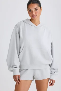Oh Polly Sweatshirts^Graphic-Print Hoodie in Pacific Grey PacificGrey