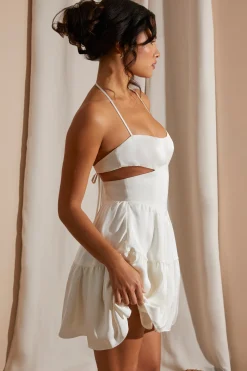 Oh Polly Bride To Be | Graduation Dresses^Halter Neck Cut Out Mini Dress in White