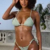 Oh Polly Women'S Clothing Sale - $65 And Under | Women'S Clothing Sale - $40 And Under^Halter Neck Triangle Bikini Top in Sage