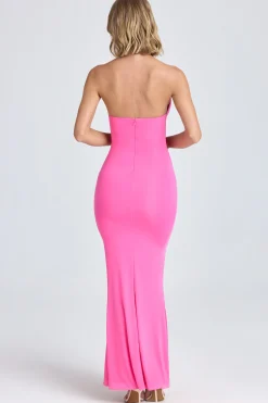 Oh Polly Women'S Clothing Sale - $65 And Under | Wedding Guest^Halterneck Ruffle-Trim Gown in Lollipop Pink LollipopPink