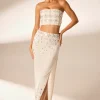 Oh Polly Women'S Clothing Sale - $65 And Under | Women'S Clothing Sale - $40 And Under^Hand Embellished Maxi Skirt in Ivory